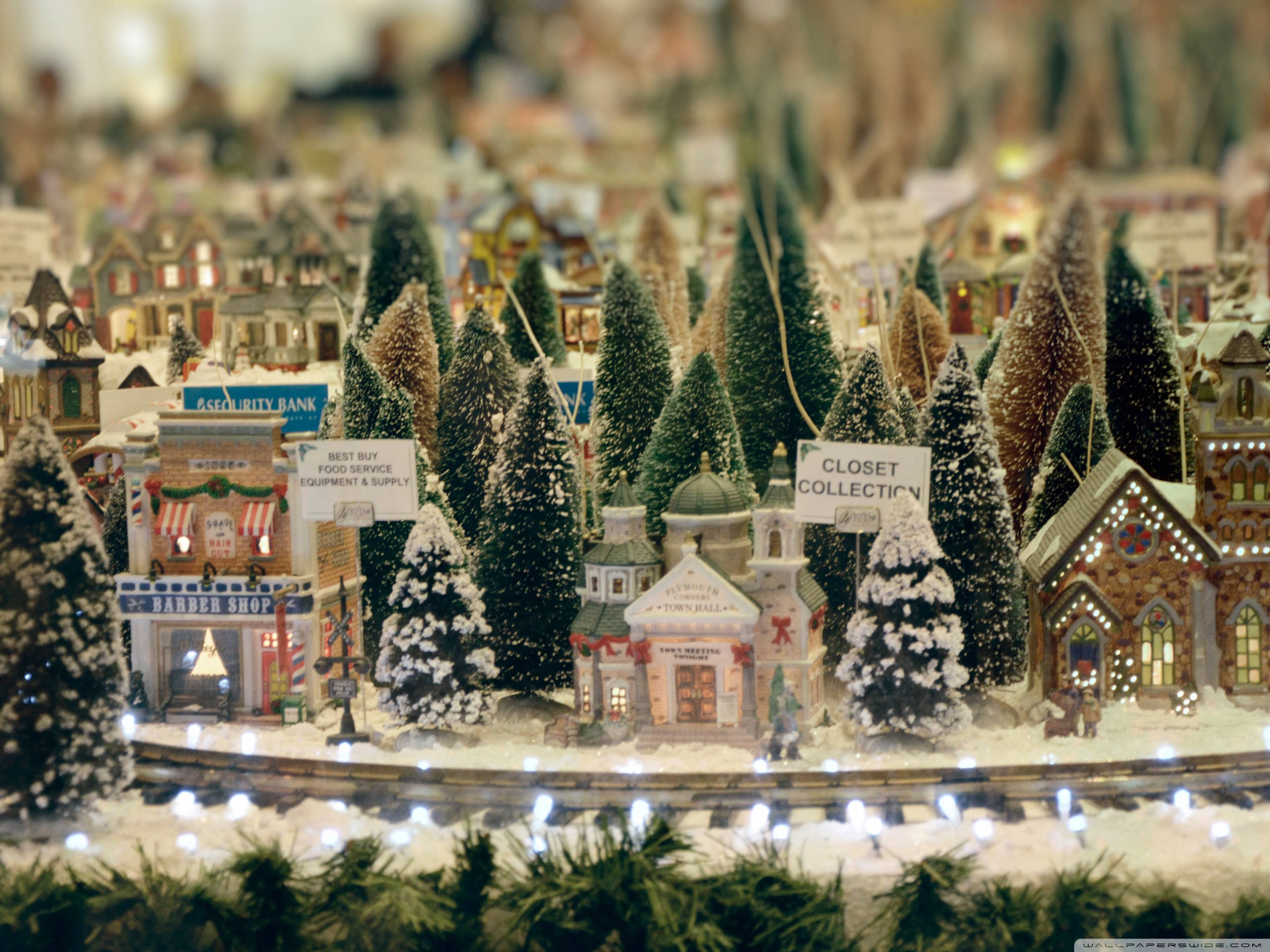 Şık Noel Köyü Masaüstü Duvar Kağıdı