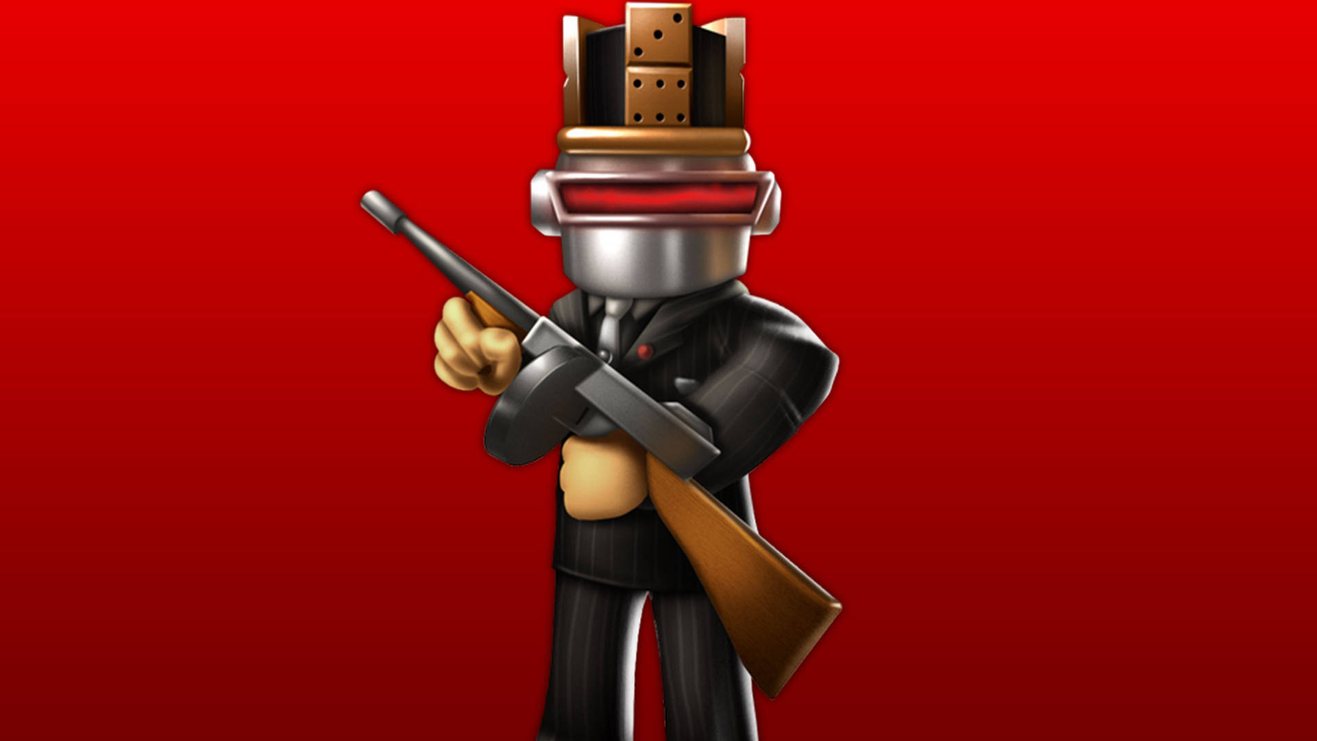 Silah Ateşleyen Bir Roblox Robotu Duvar Kağıdı