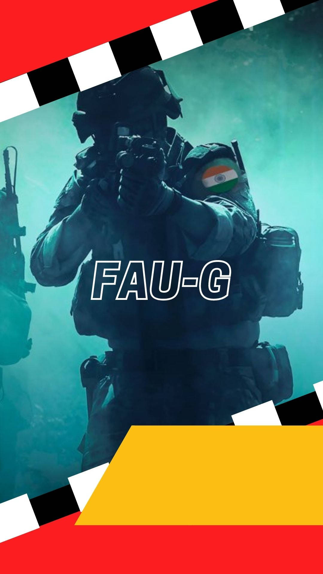 Silah Doğrultan Asker FAU-G Renkli Duvar Kağıdı