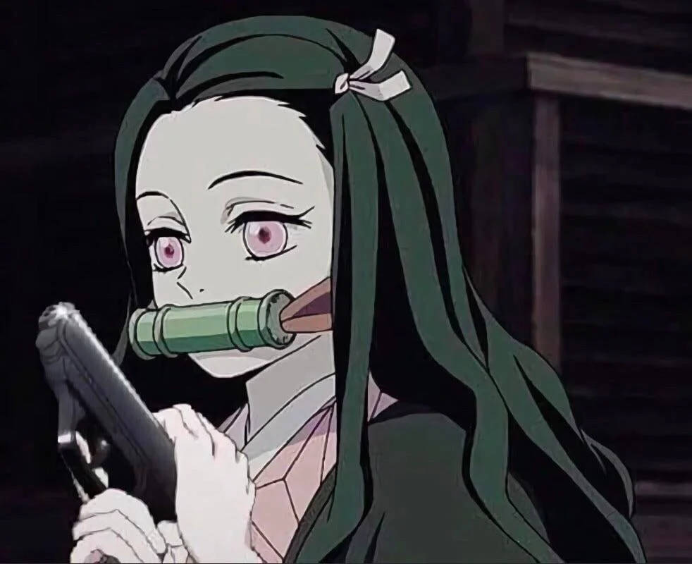 Silahlı Demon Slayer Nezuko Duvar Kağıdı