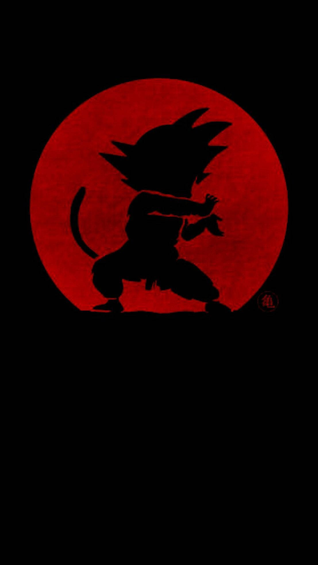 Silüet Bebek Son Goku iPhone Duvar Kağıdı