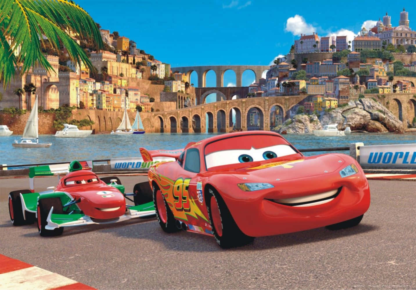 Şimşek McQueen ve Mater, Dünyayı fethetmeye hazır Duvar Kağıdı