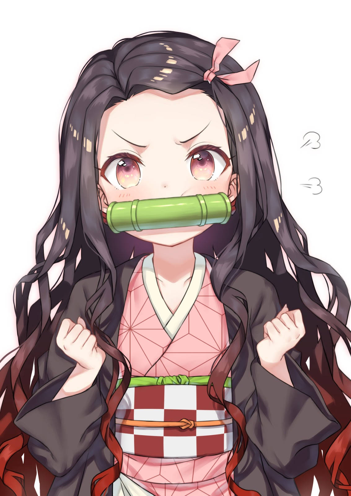 Şirin Nezuko Demon Slayer iPhone Duvar Kağıdı