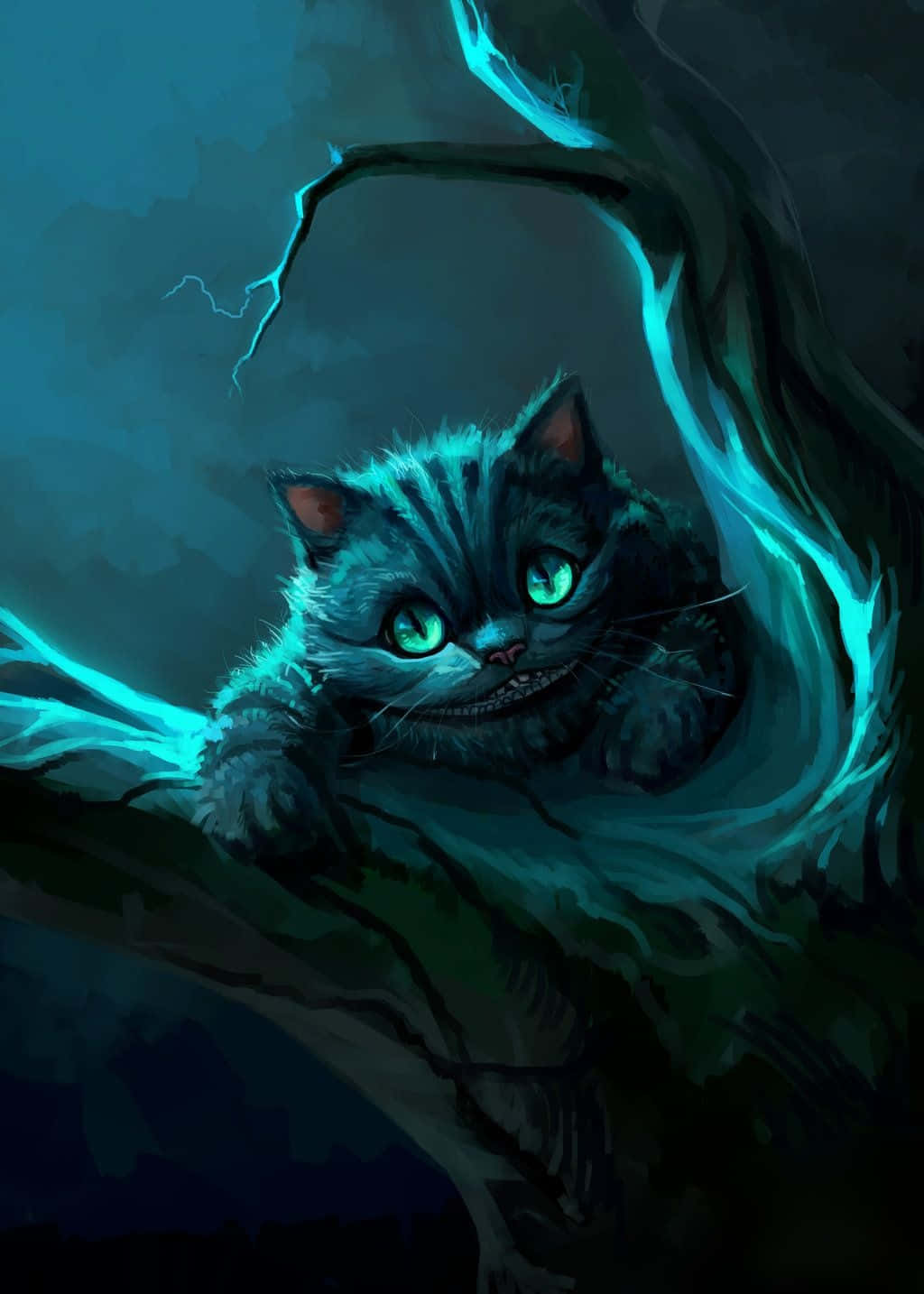Sırıtan Cheshire Kedisi Duvar Kağıdı