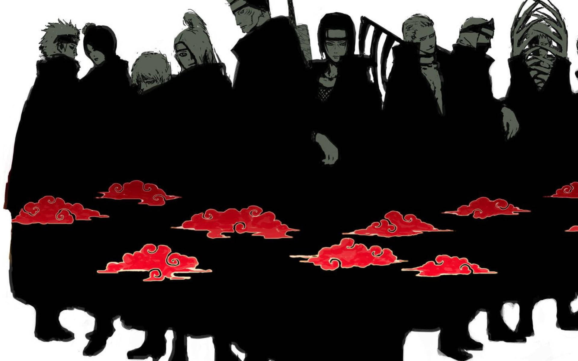 Siyah Akatsuki Naruto Karakterleri Duvar Kağıdı