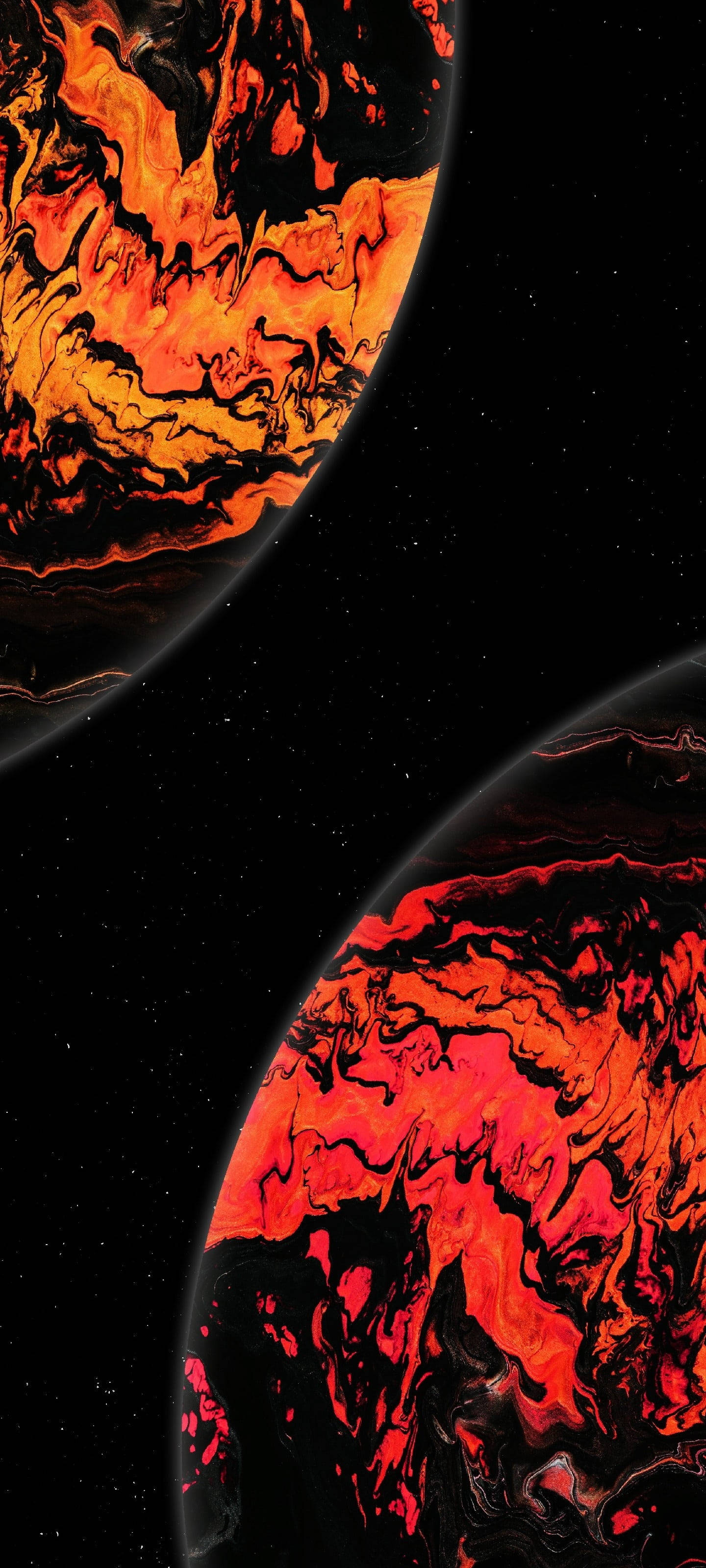 Siyah AMOLED Gezegen Duvar Kağıdı