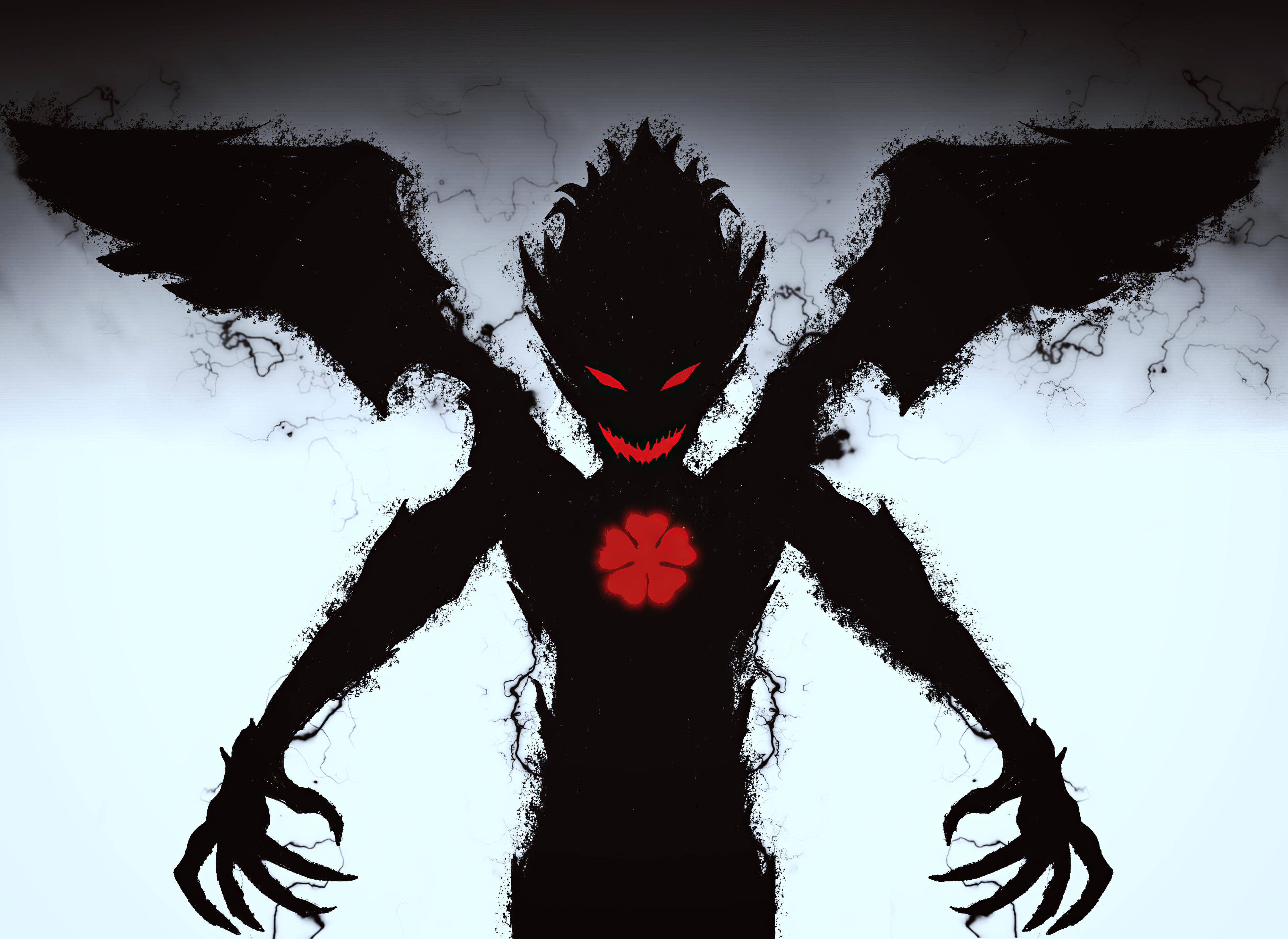 Siyah Anime Demon Asta Duvar Kağıdı