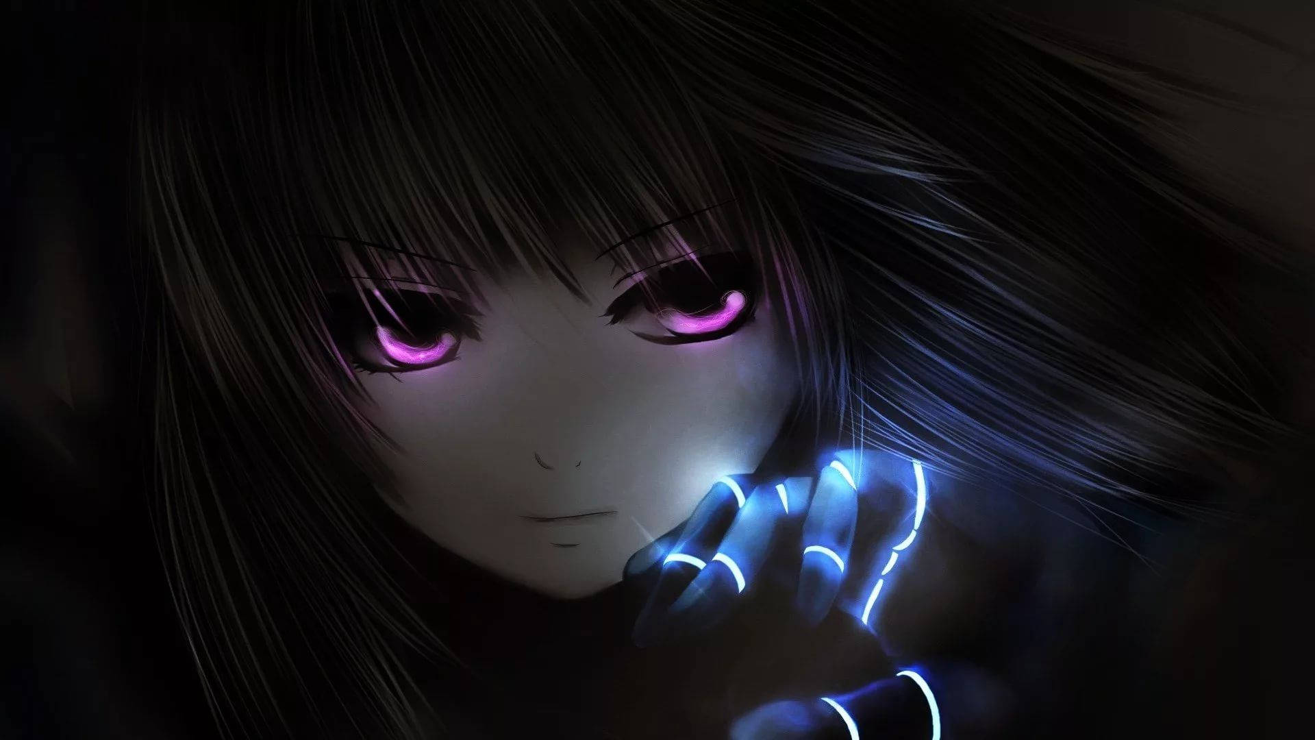 Siyah Anime Kula Diamond Duvar Kağıdı