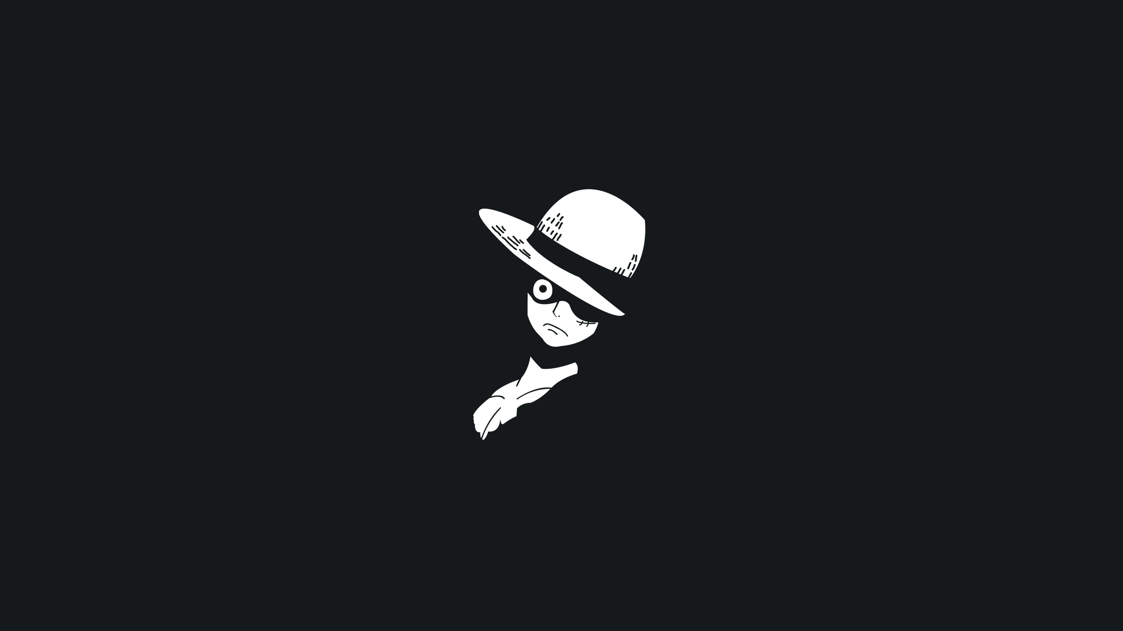 Siyah Anime Luffy Estetik PC Duvar Kağıdı