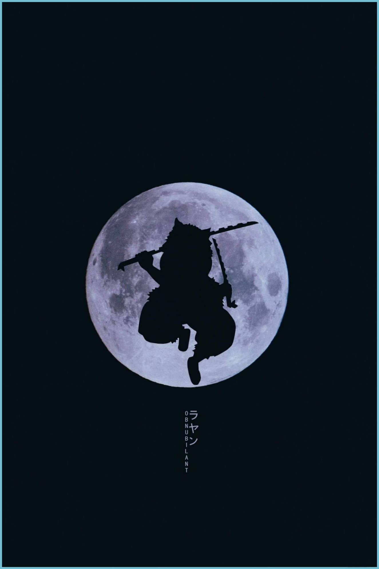 Siyah Anime Yaban Domuzu Kafalı Duvar Kağıdı