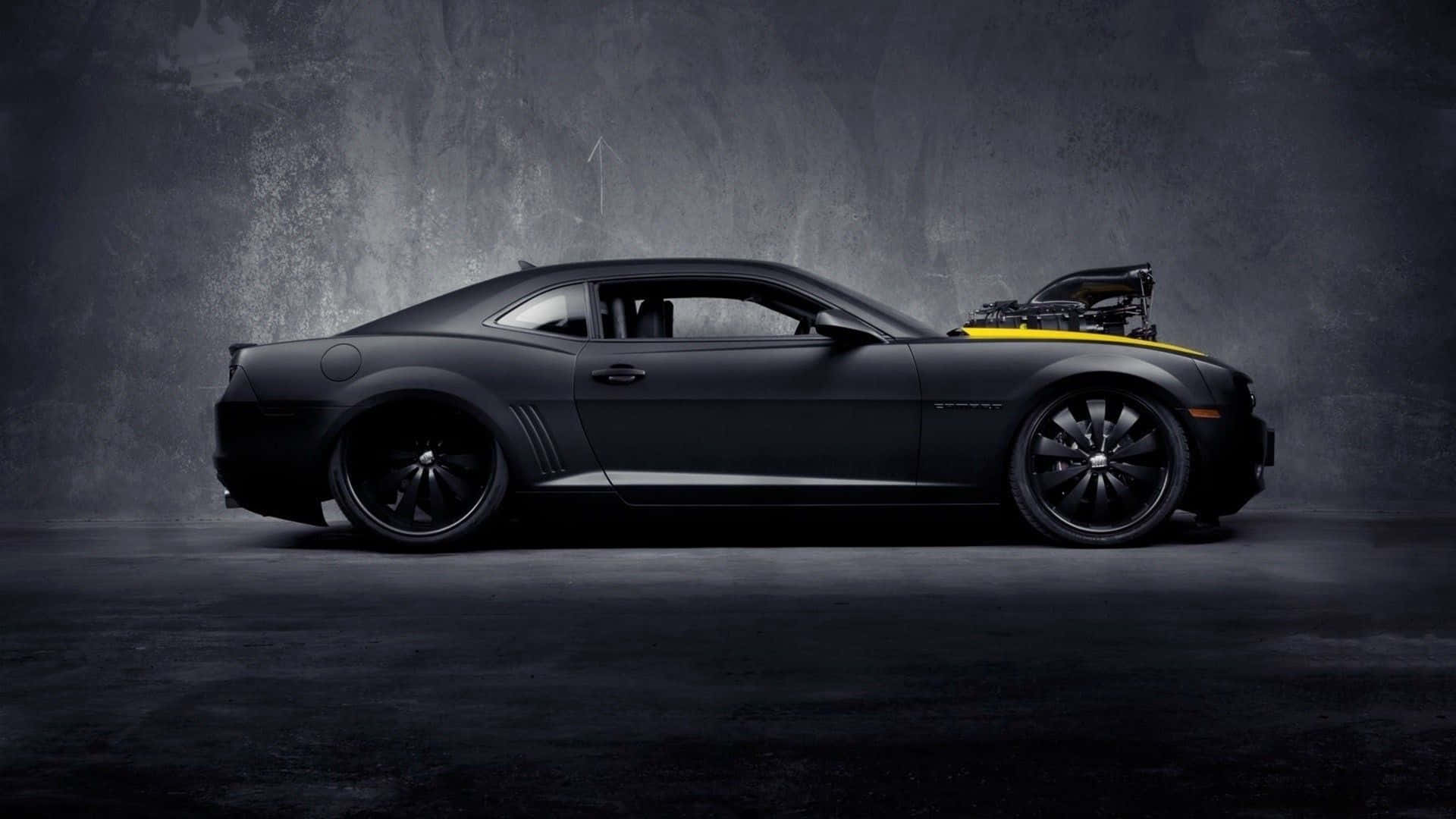 Siyah Araba 4K Chevrolet Camaro Duvar Kağıdı