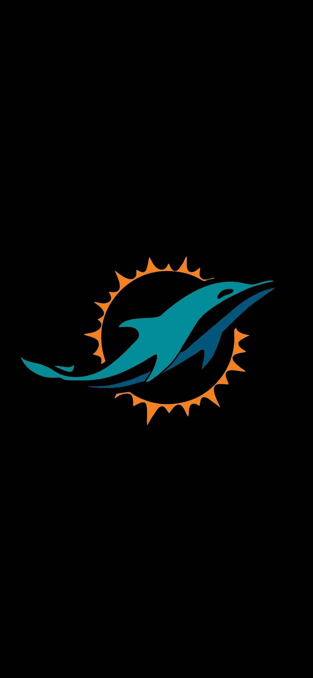 siyah arka planda miami dolphins logosu Duvar Kağıdı