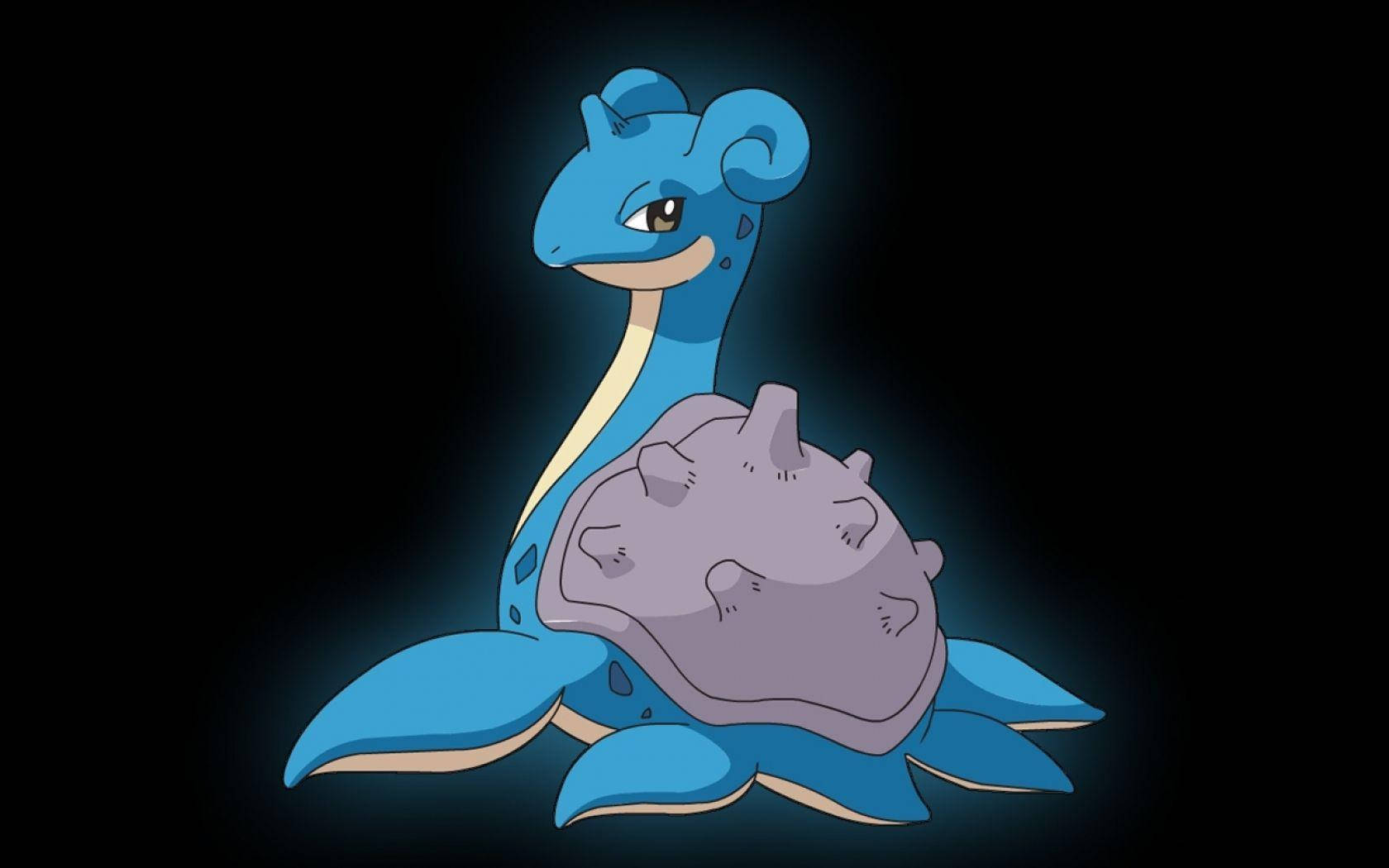 Siyah Arka Planlı Lapras Duvar Kağıdı