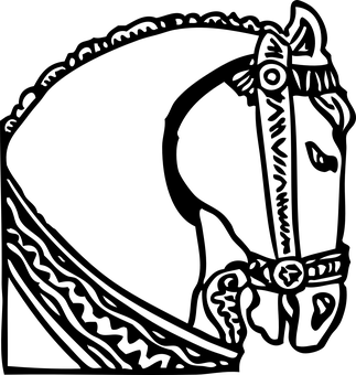 Siyah At Silüeti Duvar Kağıdı