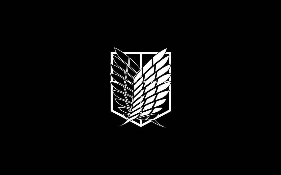 Siyah Beyaz Attack on Titan Logosu