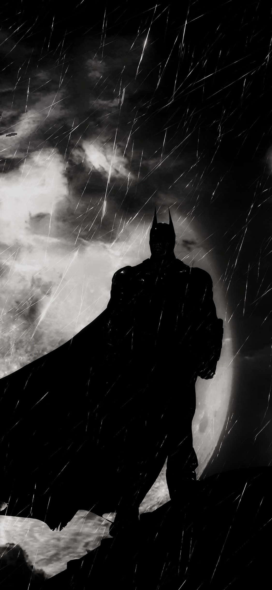 Siyah Beyaz Batman Estetiği Duvar Kağıdı