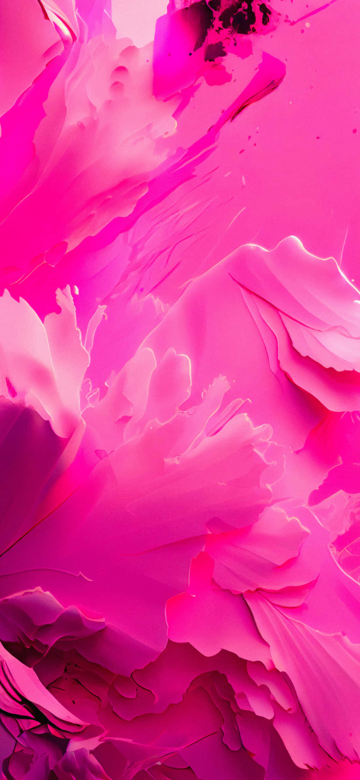 siyah beyaz boyayla yapılmış pembe bir soyut tablo Duvar Kağıdı