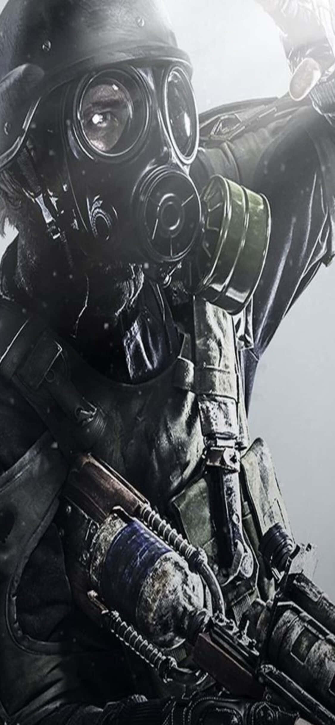 Siyah Beyaz Efekt iPhone X Metro Last Light Arka Planı Duvar Kağıdı