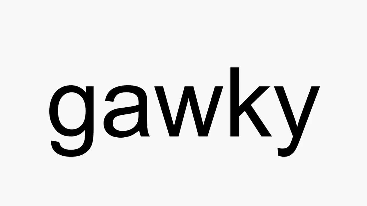 Siyah Beyaz Gawky Kelimesi Duvar Kağıdı