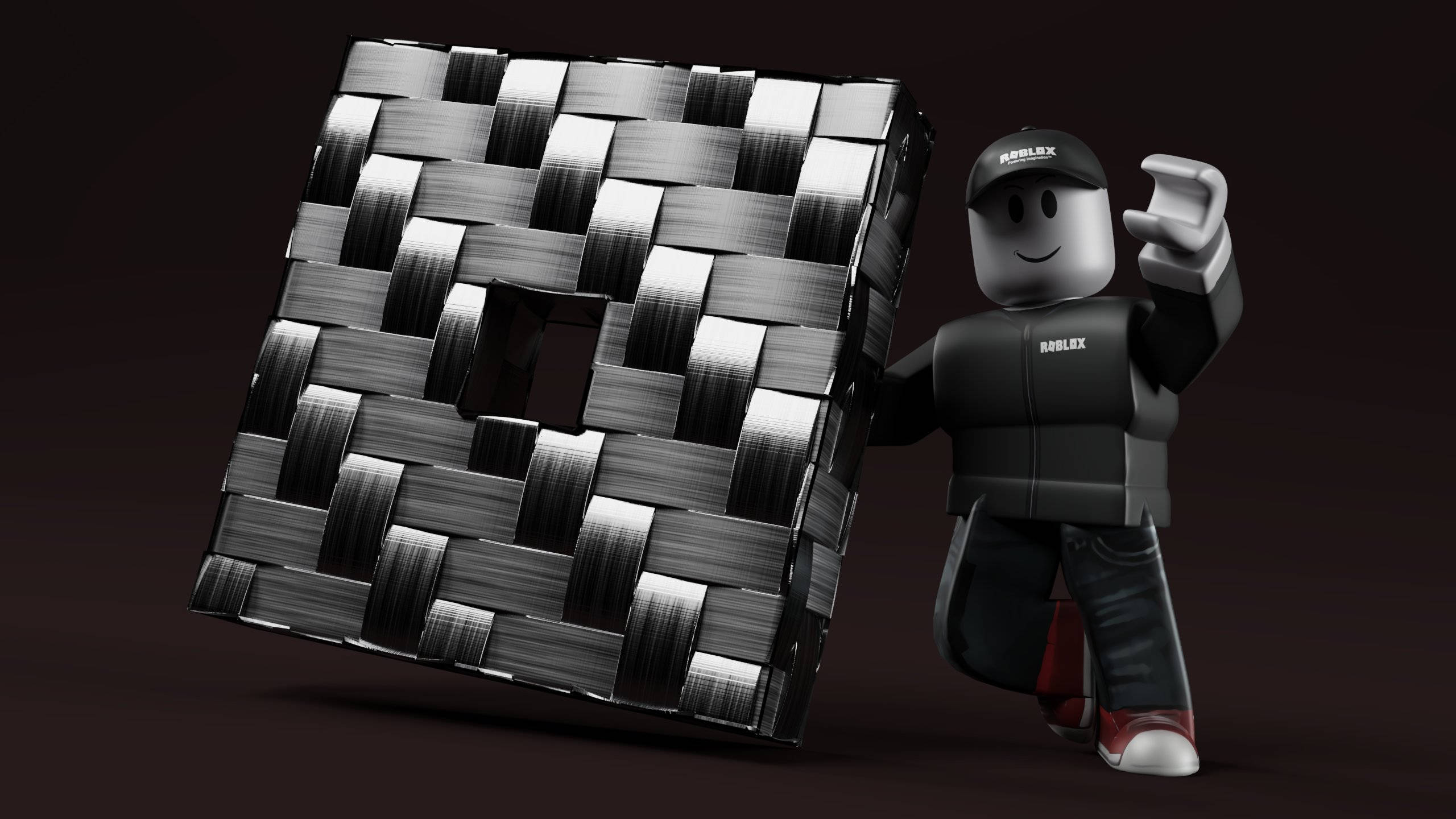Siyah Beyaz Havalı Roblox Duvar Kağıdı