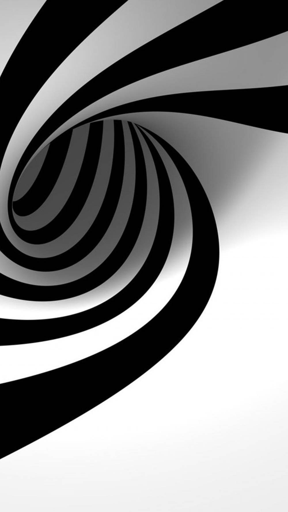 Siyah Beyaz iPhone Spiral Duvar Kağıdı