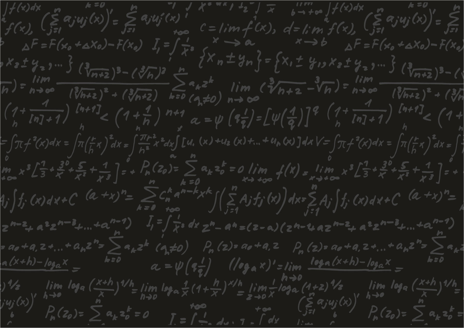 Siyah Beyaz Matematik Tahtası duvar kağıdı.