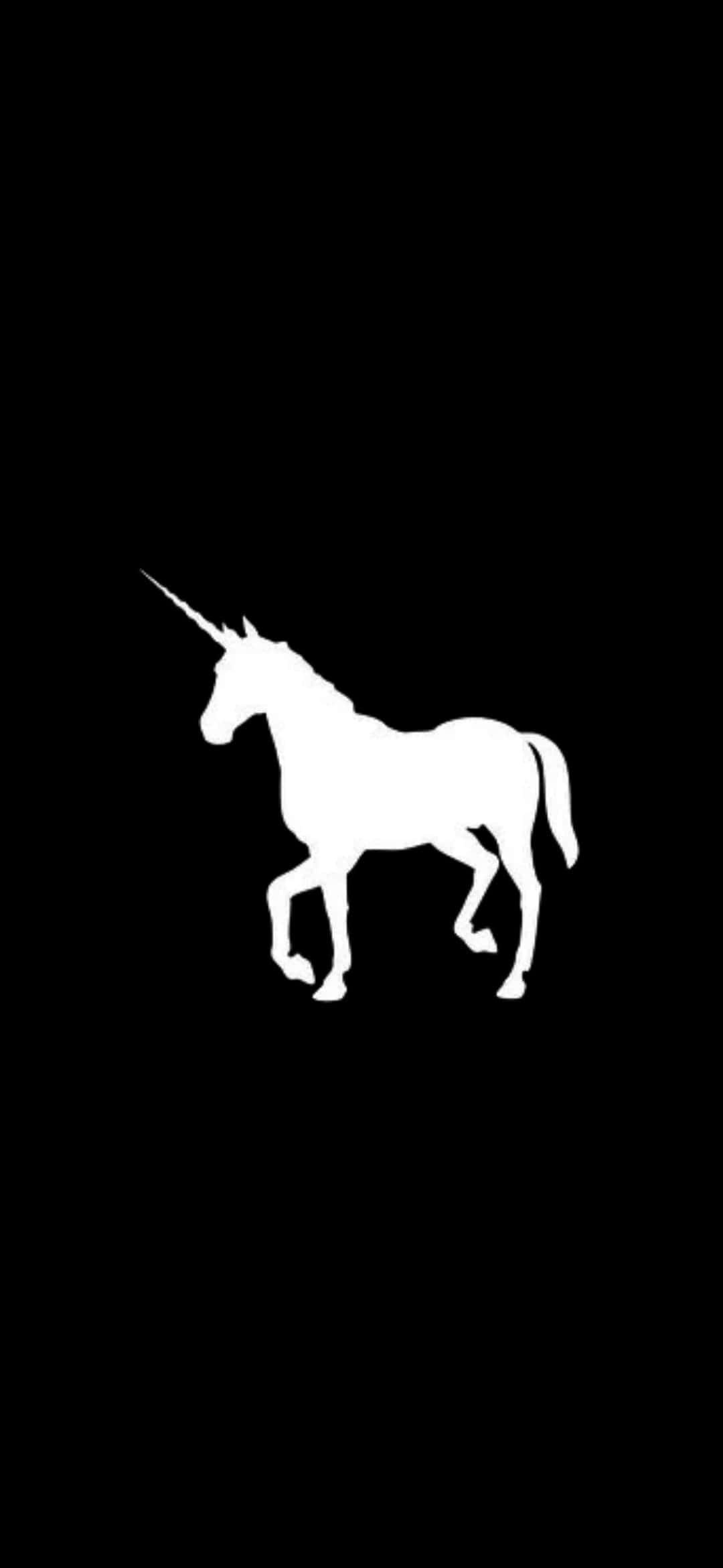 Siyah Beyaz Unicorn Arka Planı Duvar Kağıdı