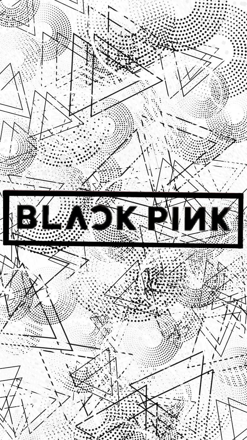 Siyah Beyaz Üzerinde Blackpink Logosu Duvar Kağıdı