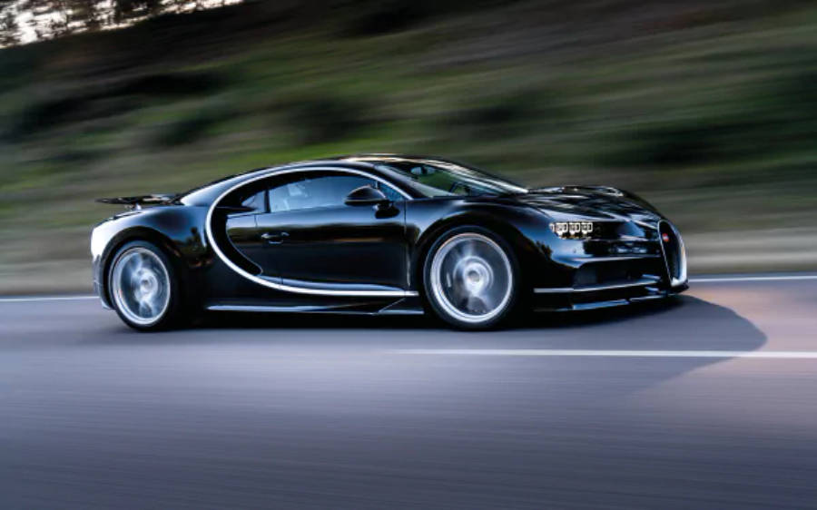 Siyah Bugatti Chiron 4K Duvar Kağıdı