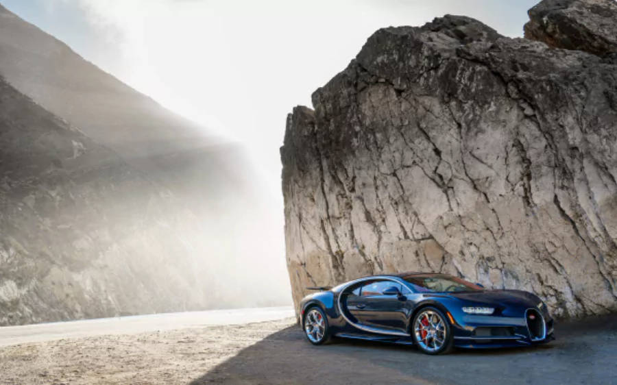 Siyah Bugatti Chiron 4K Duvar Kağıdı