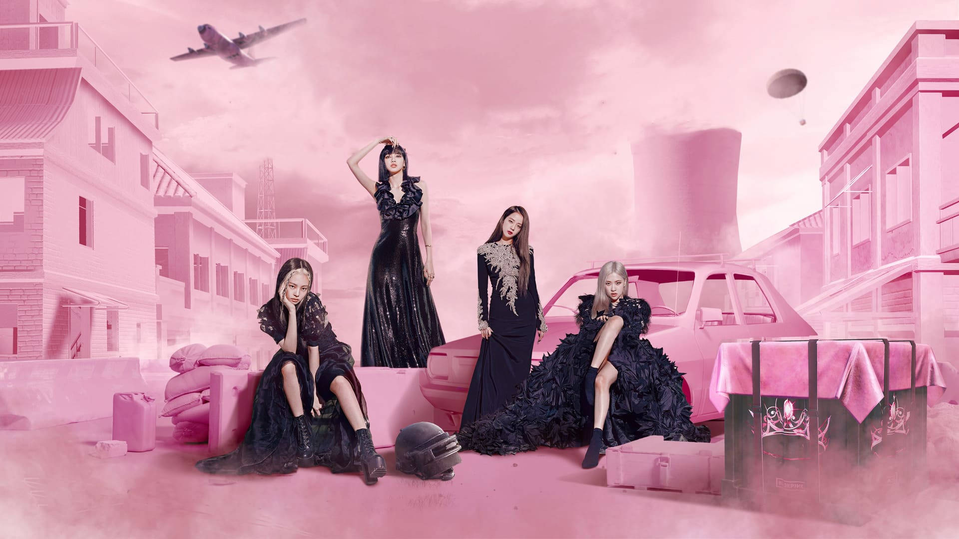 Siyah Elbiseler Blackpink Masaüstü Duvar Kağıdı
