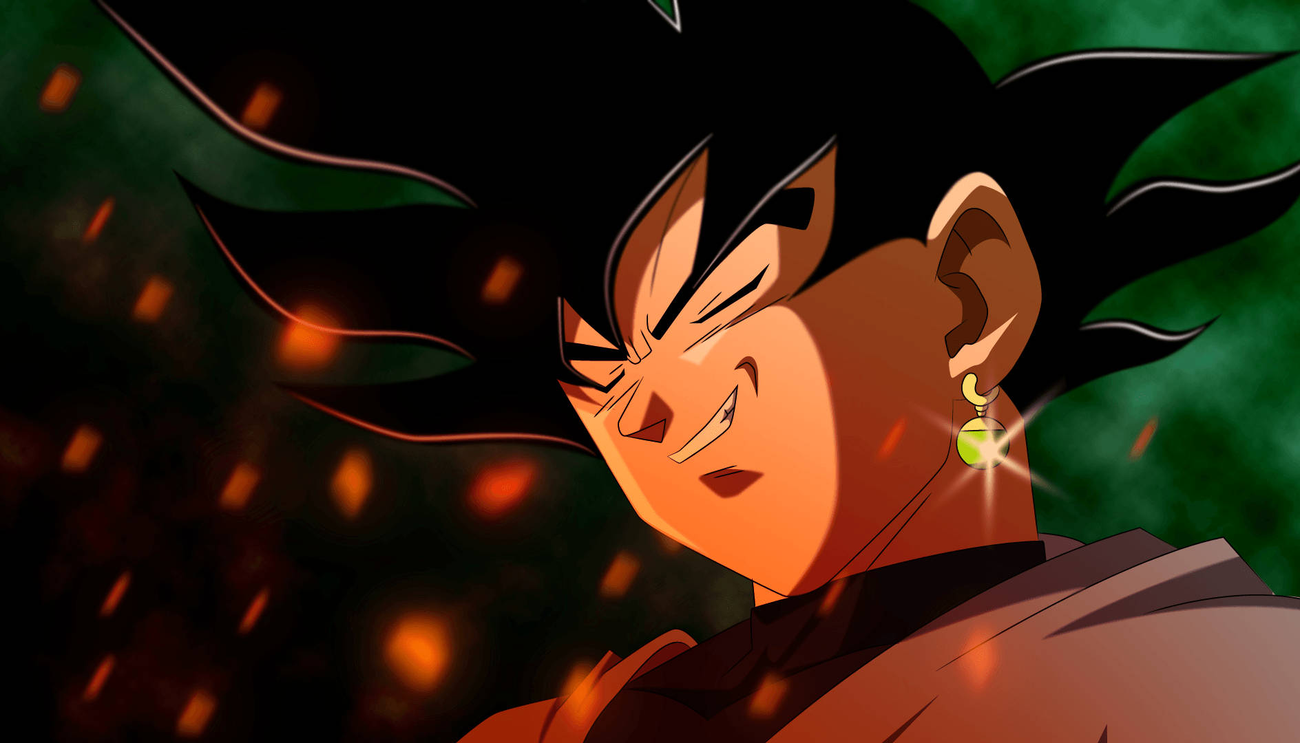 Siyah Goku Gülümsüyor Duvar Kağıdı