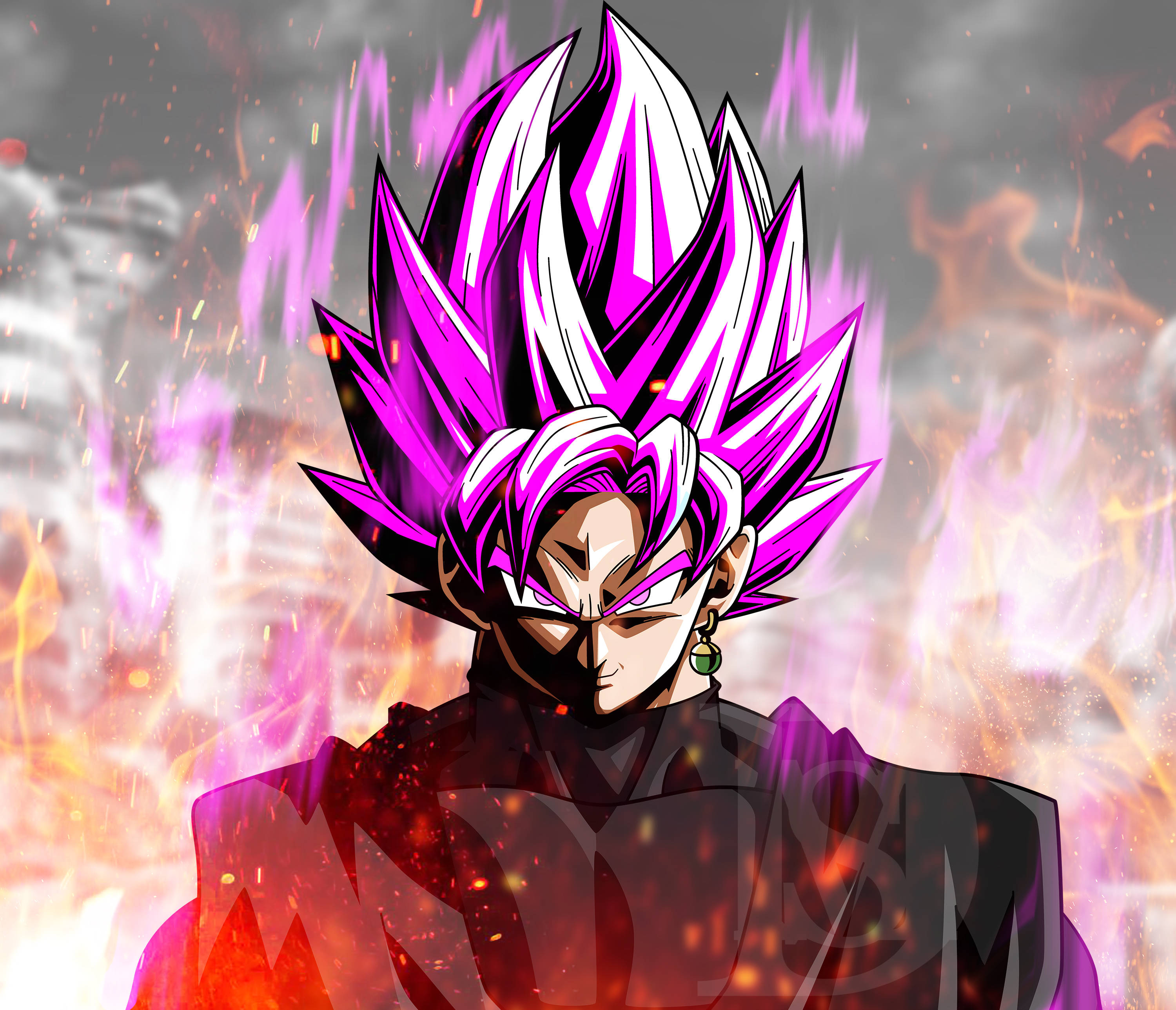 Siyah Goku Süper Saiyan Rosé Duvar Kağıdı