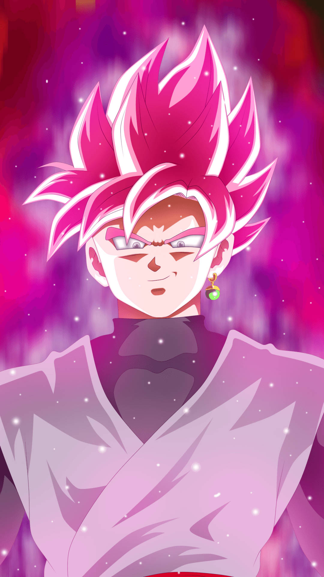 Siyah Goku ve Parlayan Pembe Saçları Duvar Kağıdı