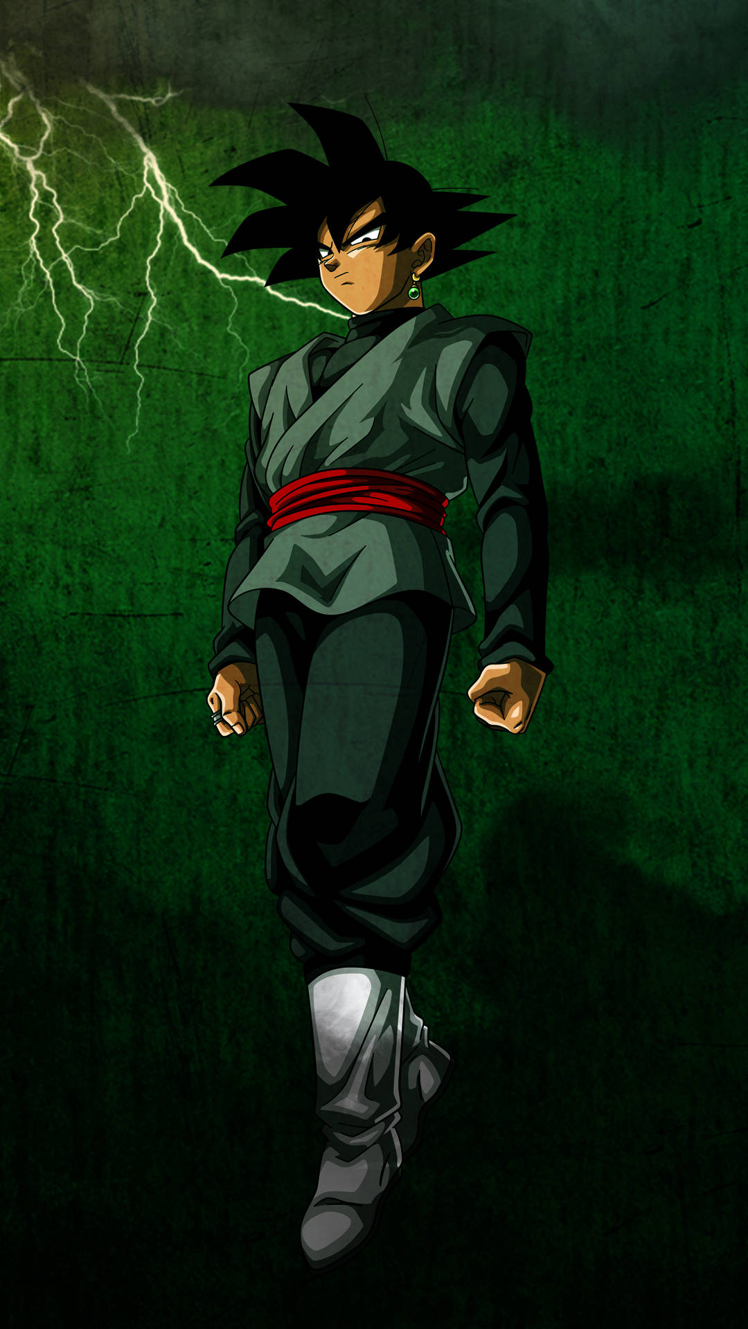 Siyah Goku Yeşil Aura - Anime Telefon Duvar Kağıdı