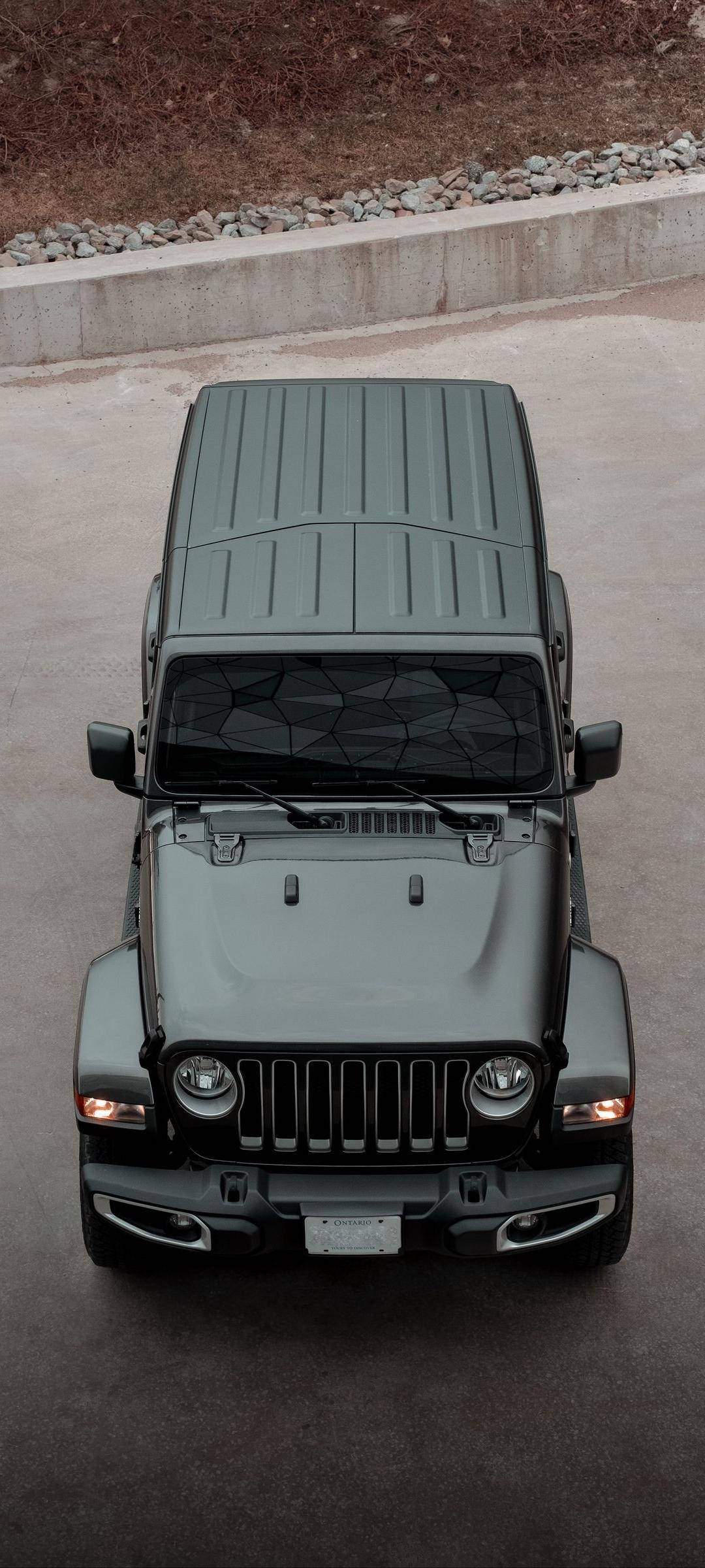 Siyah Jeep Havadan Çekim Duvar Kağıdı