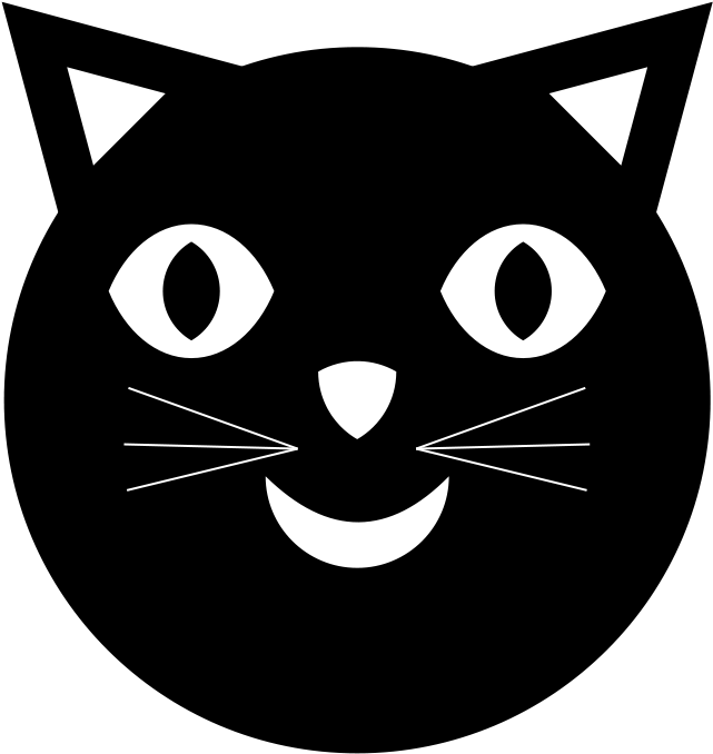 Siyah Kedi Grafik Simgesi Duvar Kağıdı