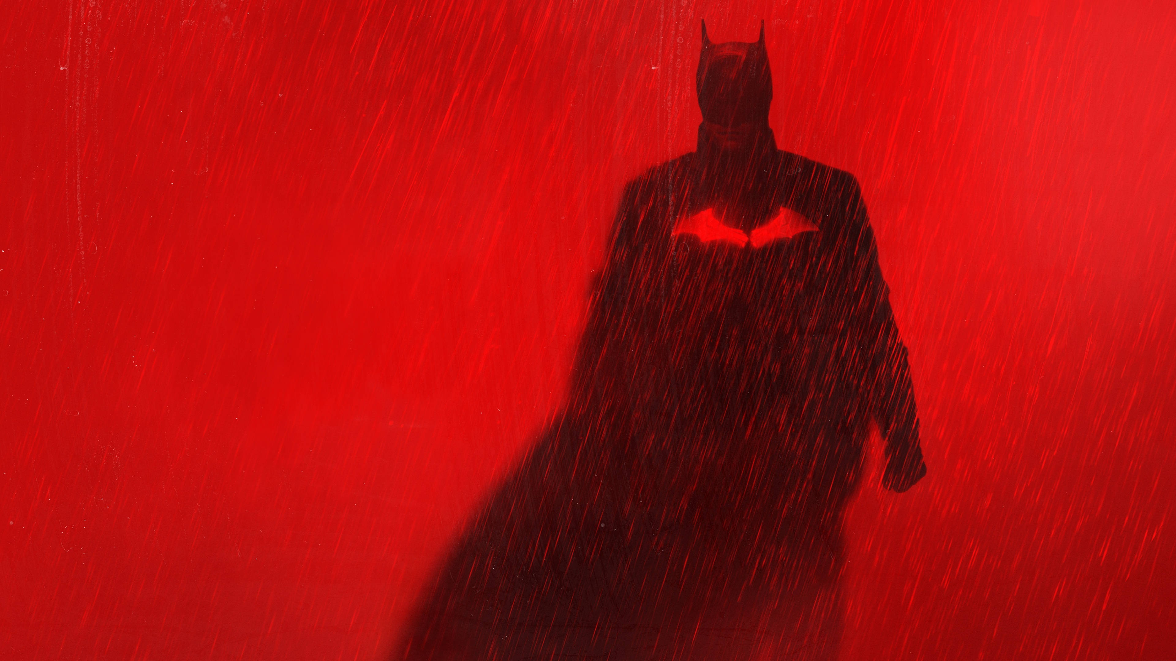 Siyah Kırmızı 4K Batman Posteri Duvar Kağıdı
