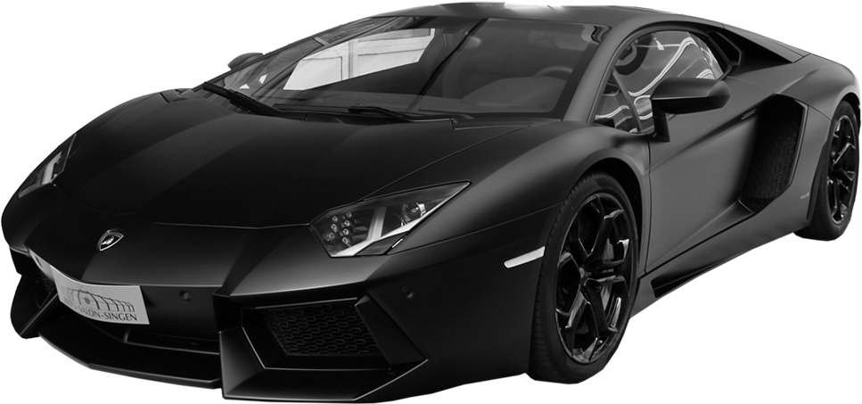 Siyah Lamborghini Aventador Yan Görünüm Duvar Kağıdı
