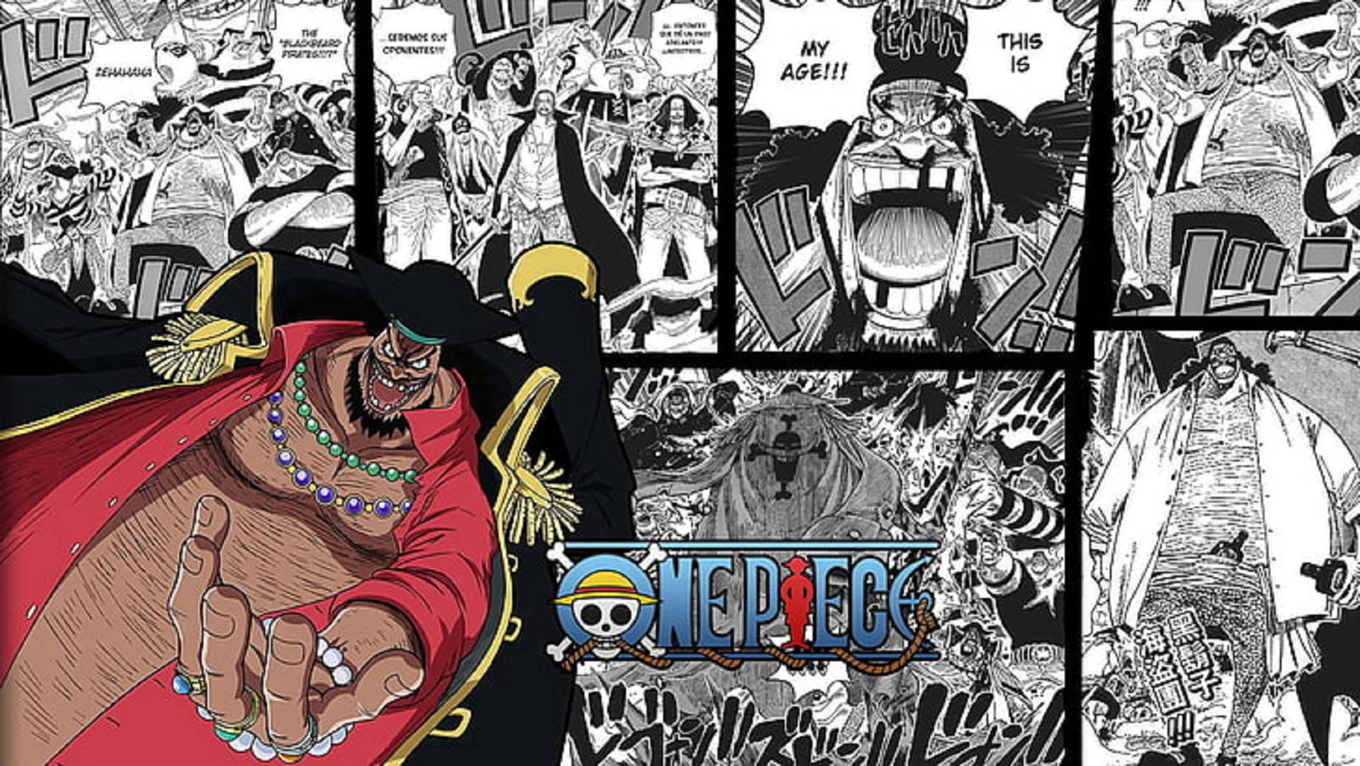 Siyah Sakal Manga Paneli Duvar Kağıdı