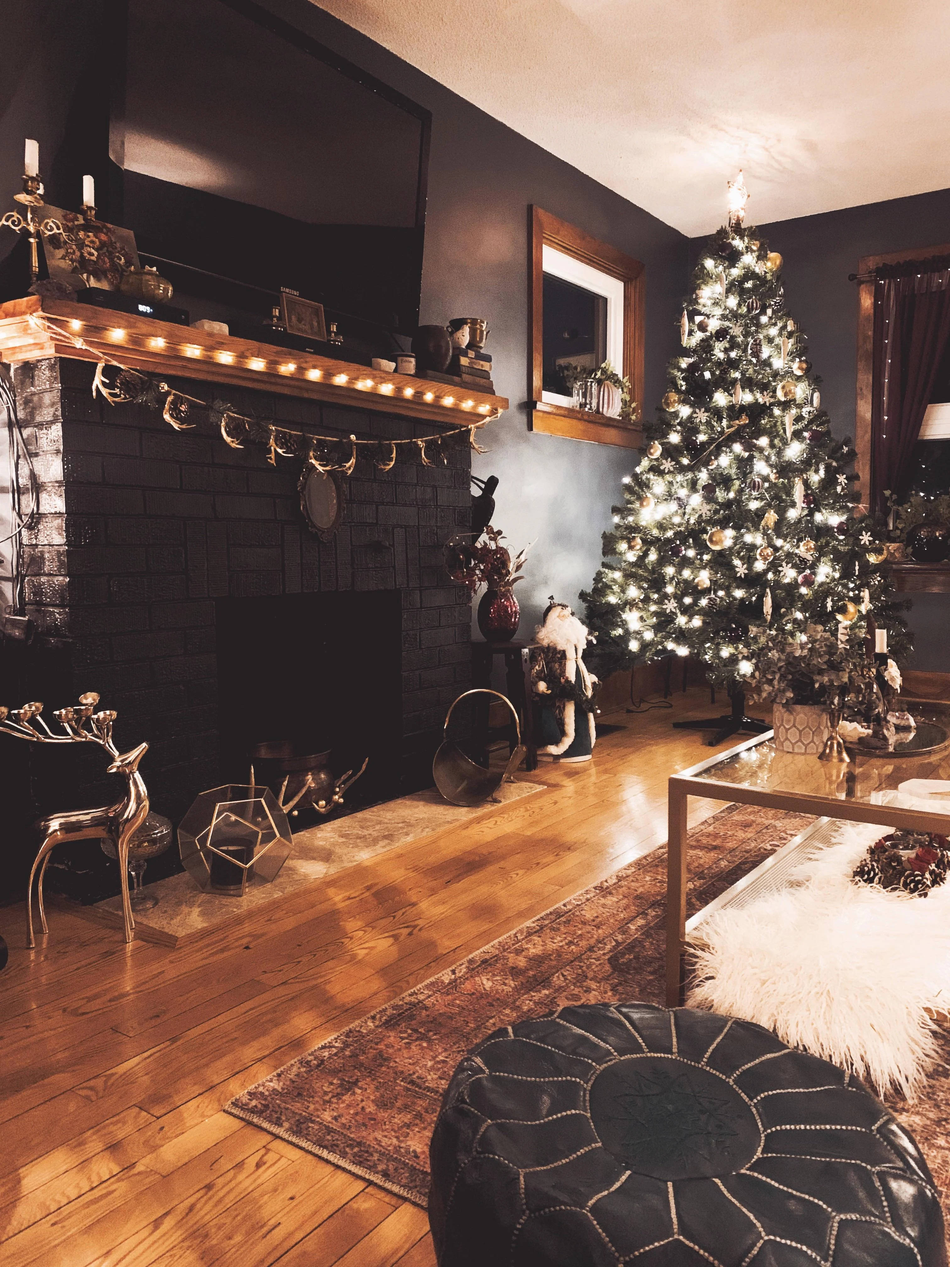 Siyah Şık Noel Havası Duvar Kağıdı