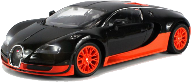 Siyah Turuncu Bugatti Veyron Yan Görünüm Duvar Kağıdı