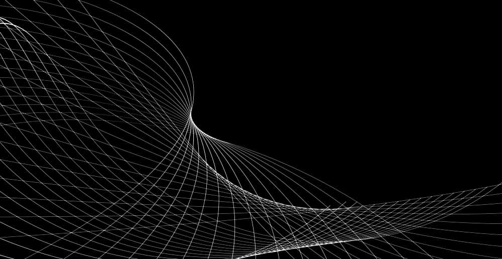 Siyah Üzerine Soyut Geometrik Çizgiler Duvar Kağıdı