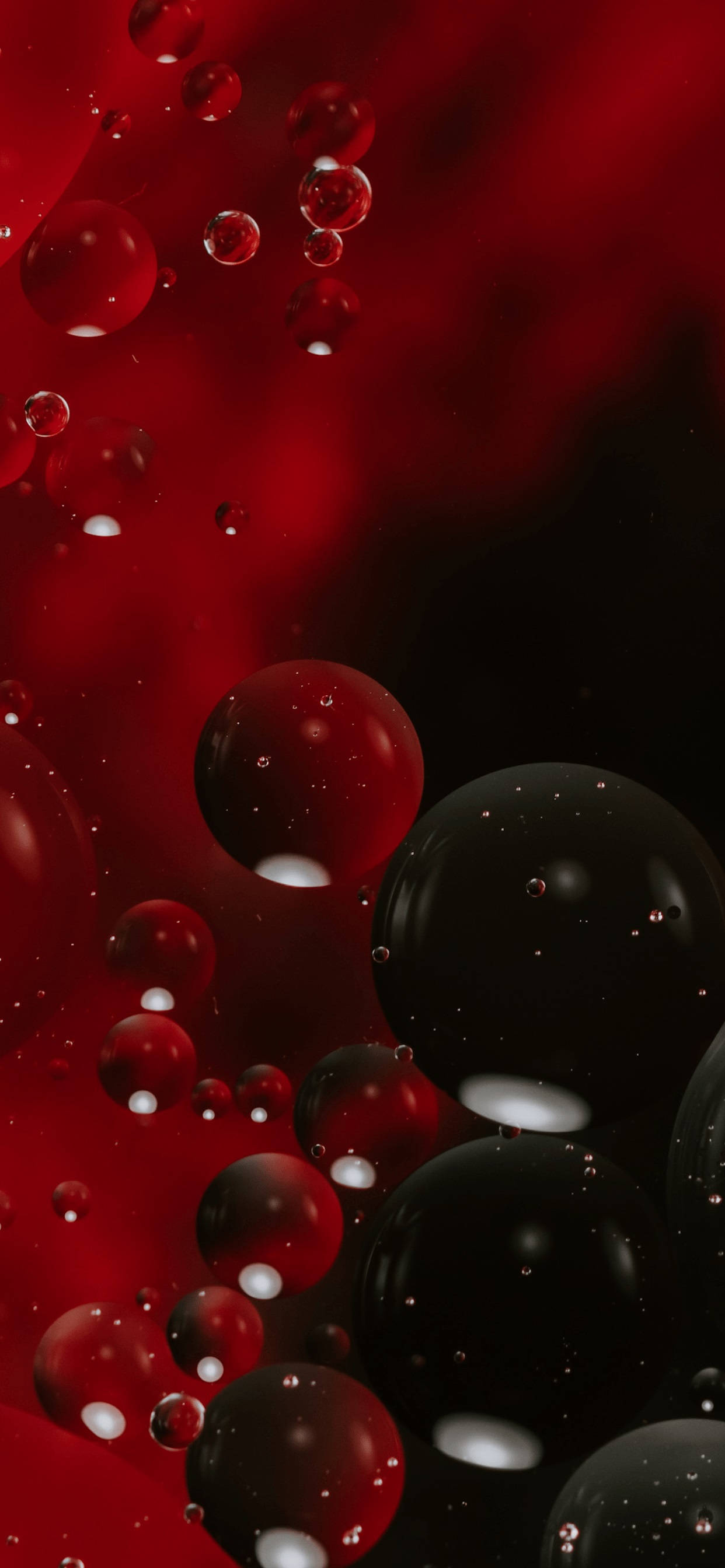 Siyah ve Kırmızı Baloncuklar Duvar Kağıdı