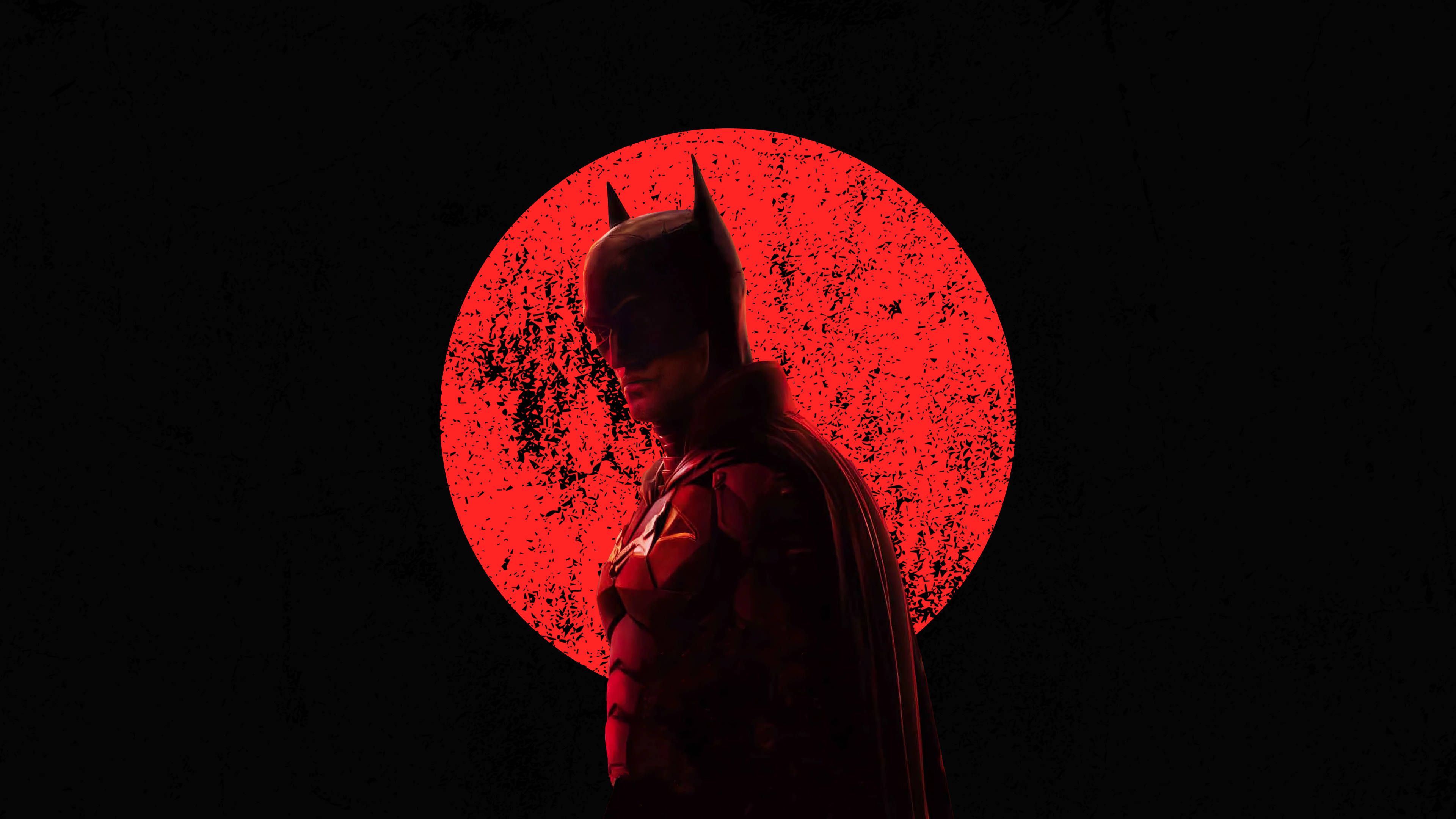 Siyah ve Kırmızı Estetik 4K Gotham Batman Duvar Kağıdı