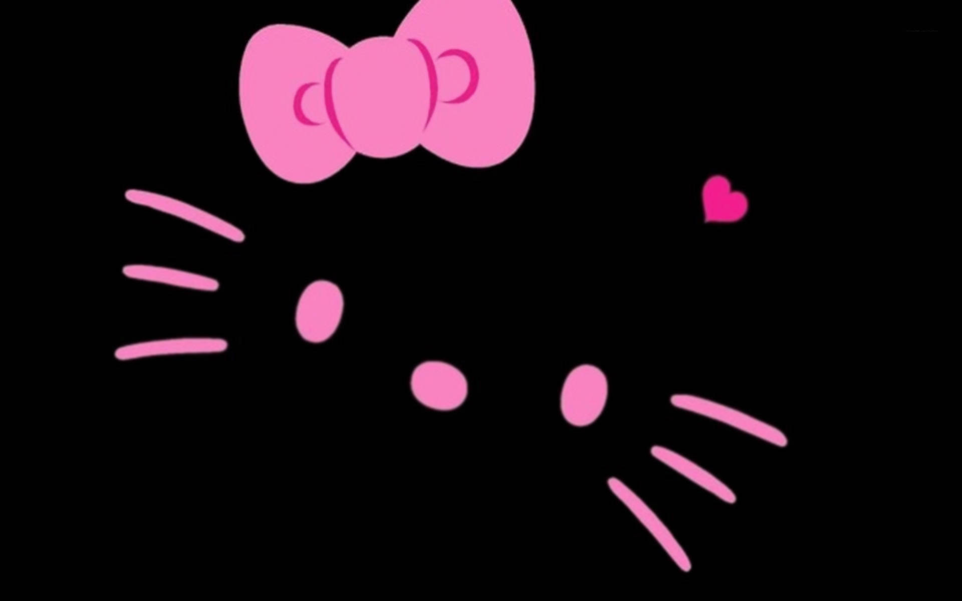 Siyah ve Pembe Estetik Hello Kitty Duvar Kağıdı