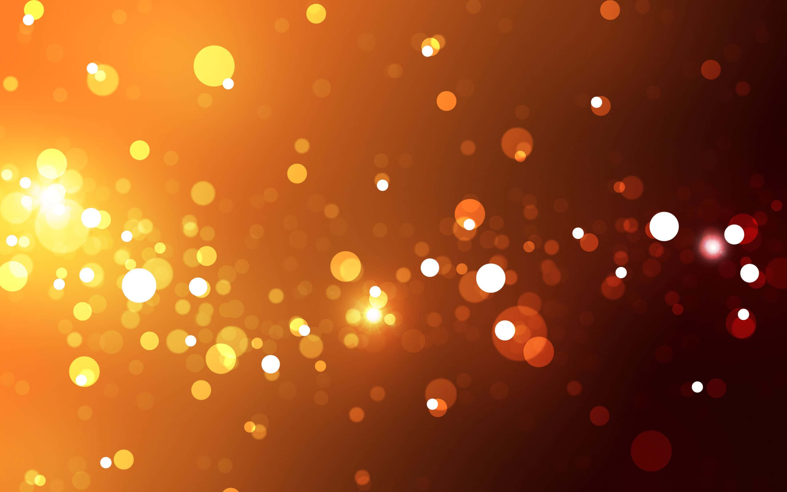 Siyah ve Turuncu Arkaplanda Bokeh Efektleri Duvar Kağıdı