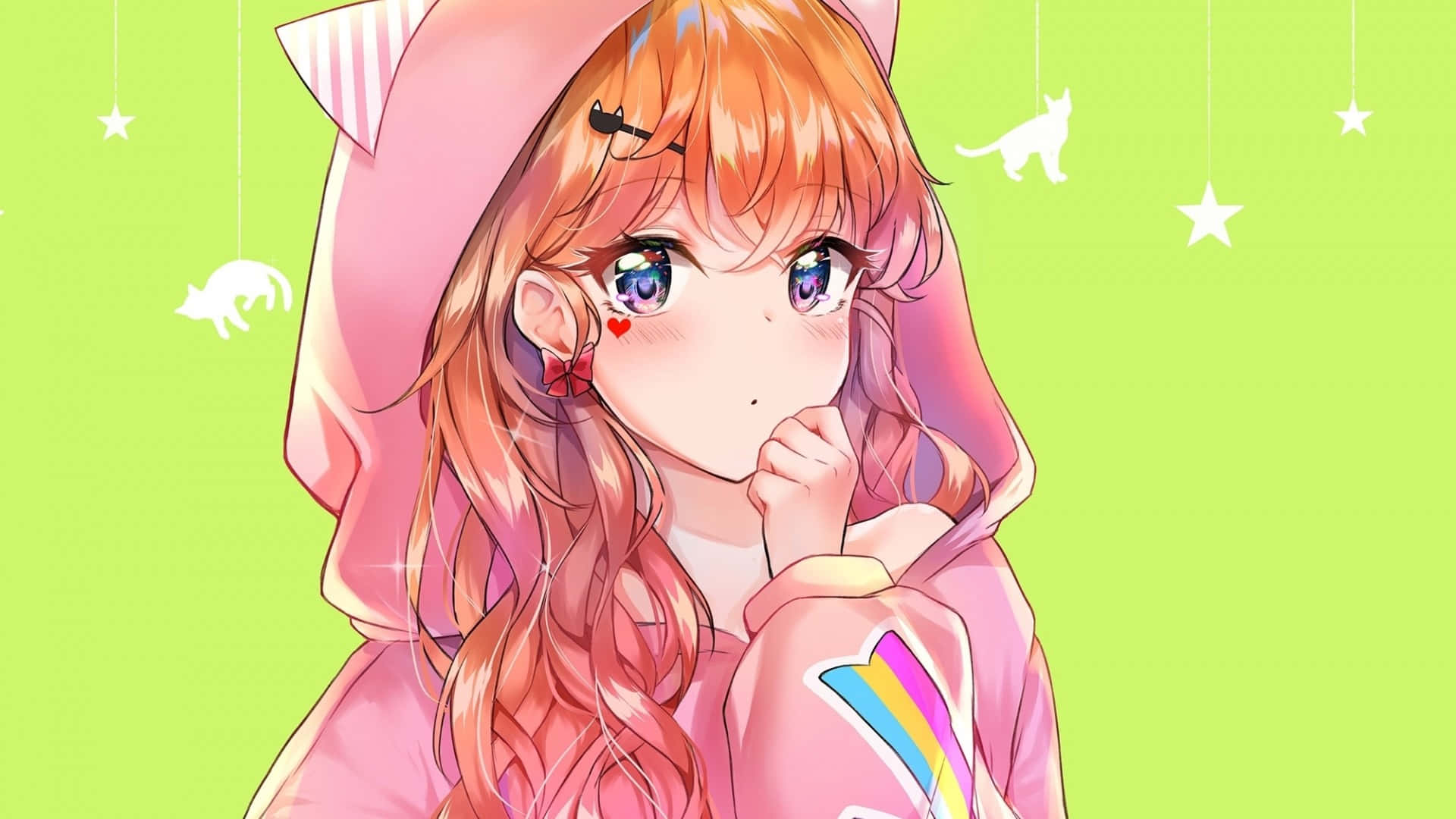 Şık Bir Anime Kapüşonlu Sweatshirt ile Tarzını Göster Duvar Kağıdı
