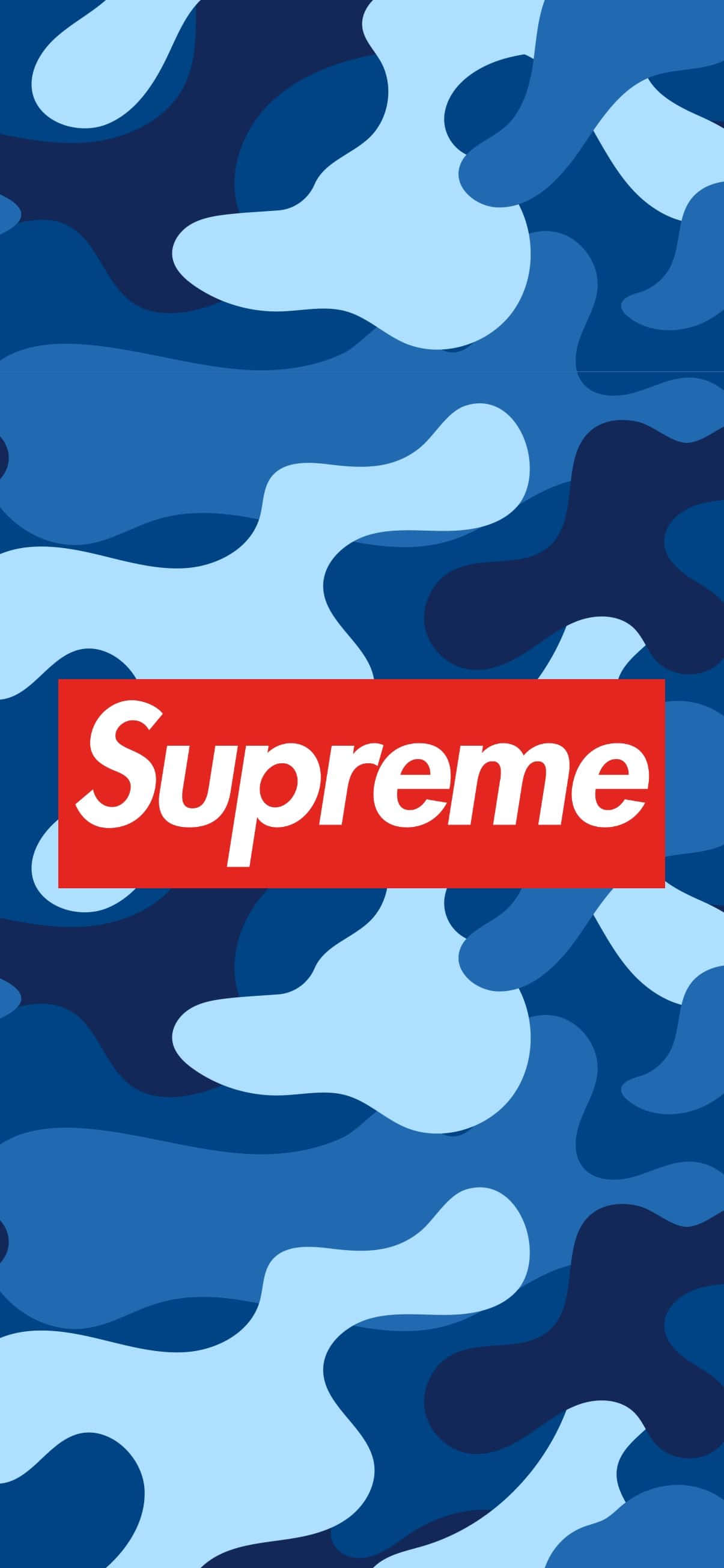 Şık bir Mavi BAPE Kamuflaj baskısının yakın çekim fotoğrafı. Duvar Kağıdı