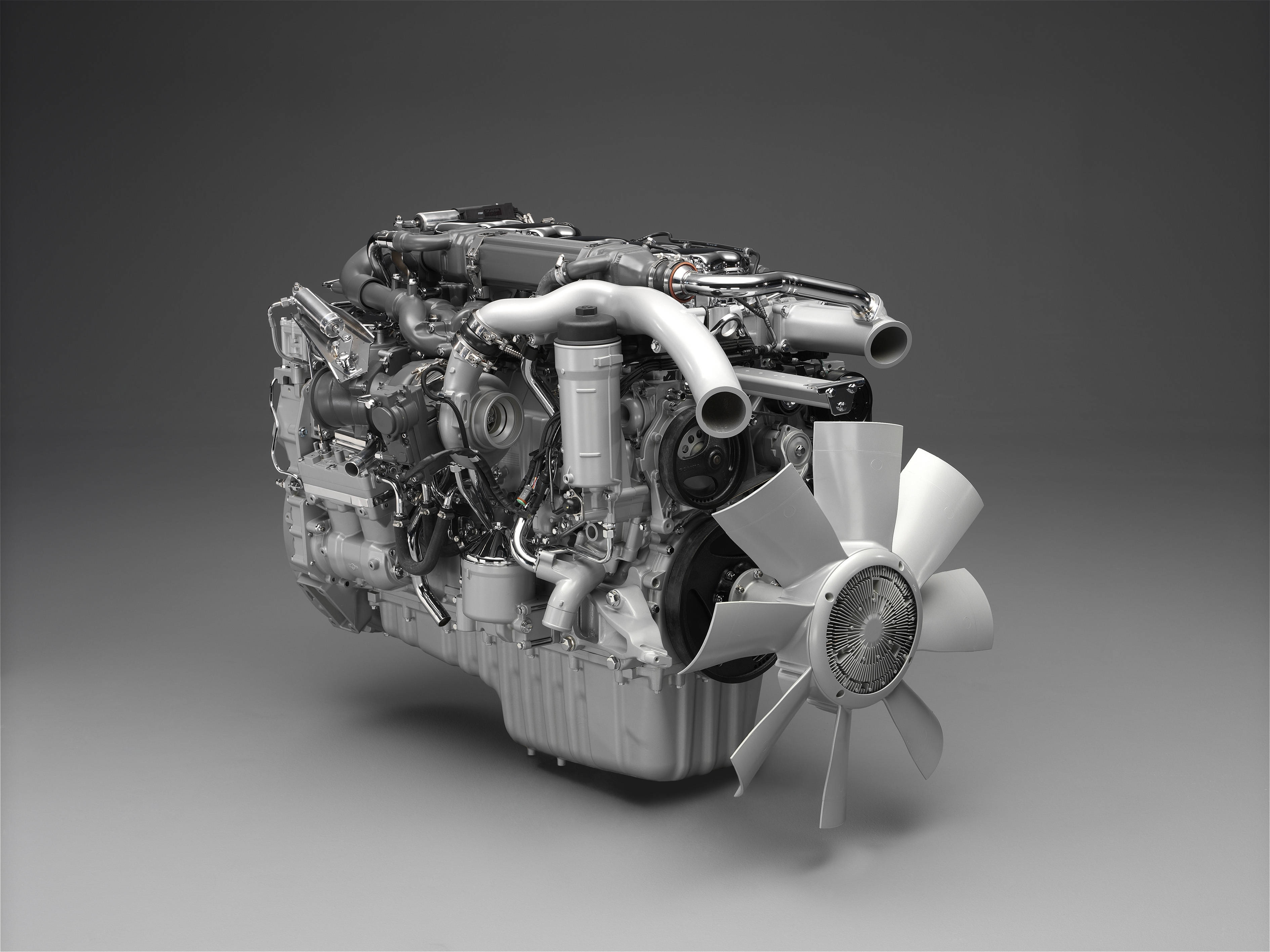 Şık Gri Tasarımda 3D Mekanik Motor Duvar Kağıdı